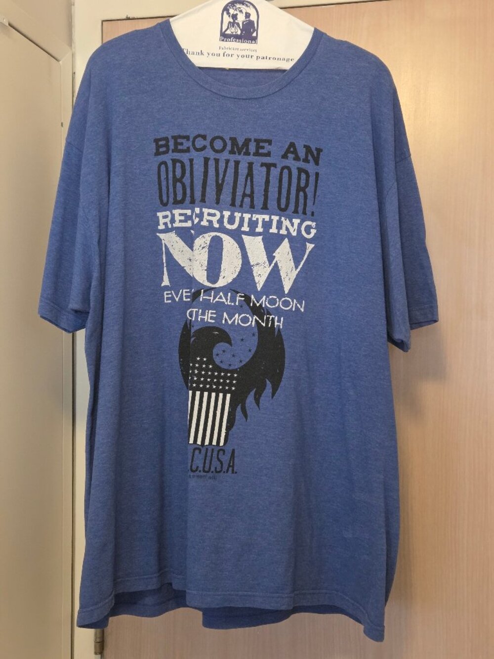GENTLY USED, HARRY POTTER, OBLIVIATOR TEE SHIRT, 3XL!!!